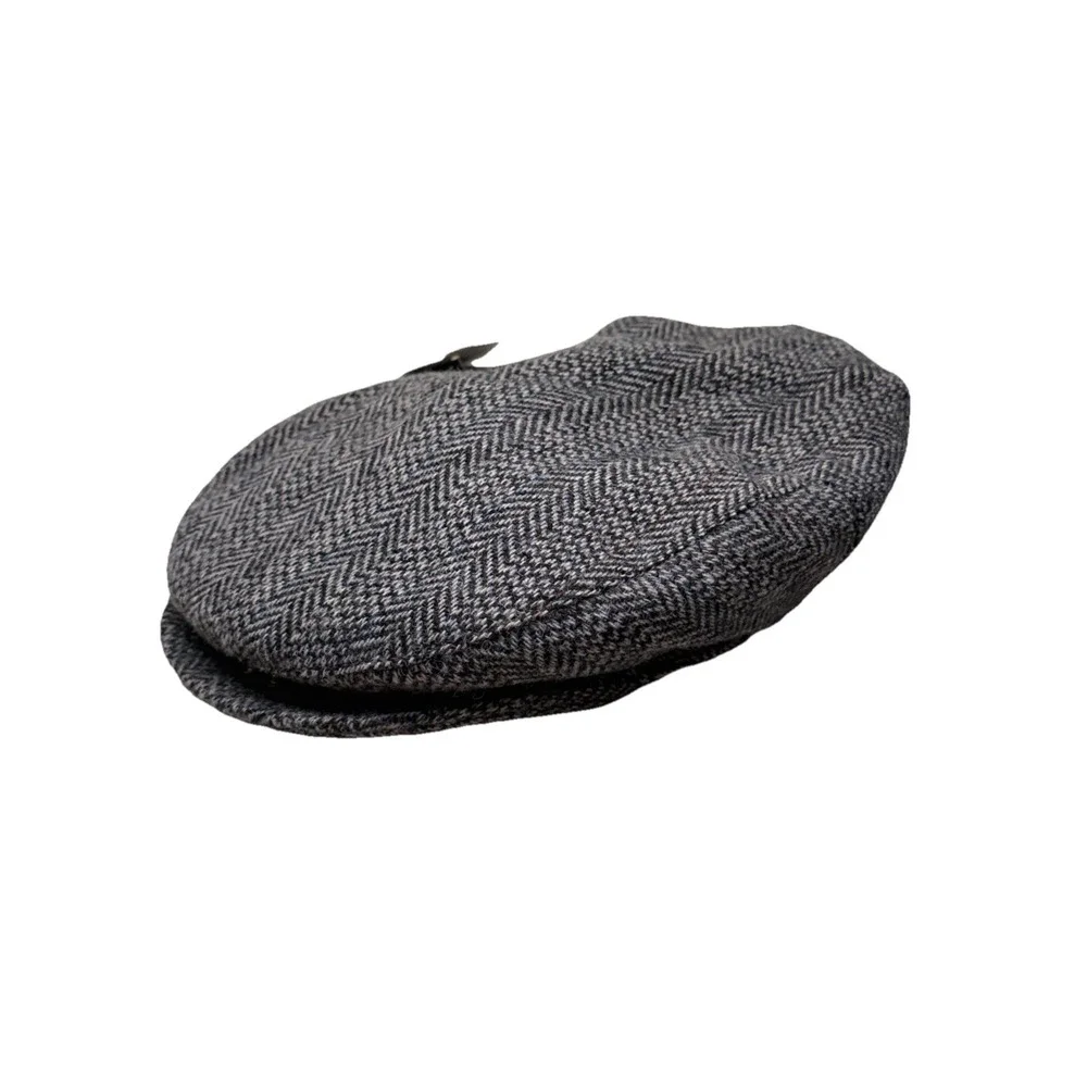 Brew with tags  Vintage Wool Blend Hat Tweed Newsboy Hat, Marked 7-7 1/8 M